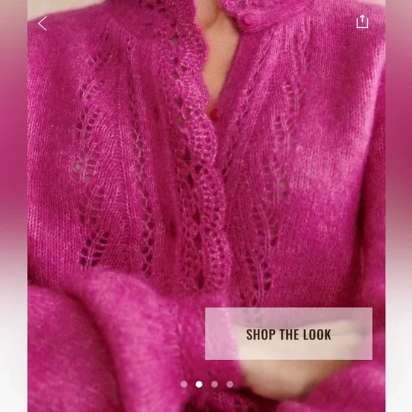 {Sold on Ⓜ️ercari} Sezane - Angie Pink Cardigan - Picture 2 of 6